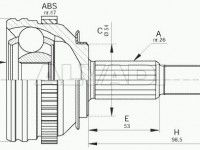 Chrysler Voyager / Town & Country 1995-2001 ШАРНИР (ШРУС) ШАРНИР (ШРУС) для CHRYSLER GRAND VOYAGER III (G...