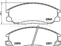 Ssangyong Kyron 2005-2014 ТОРМОЗНЫЕ КОЛОДКИ ТОРМОЗНЫЕ КОЛОДКИ для SSANGYONG KYRON Wear Warn...
