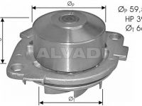 Fiat Brava 1995-2001 водяной насос ВОДЯНОЙ НАСОС для FIAT BRAVO/BRAVA (182) Output...